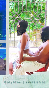 Hot Passionate Balcony Sex Almost Got Caught
