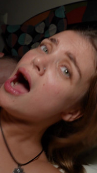 The Stepfather Sneaks Into His Stepdaughter's Room at Night, Fucks Her and Pours Sperm on Her