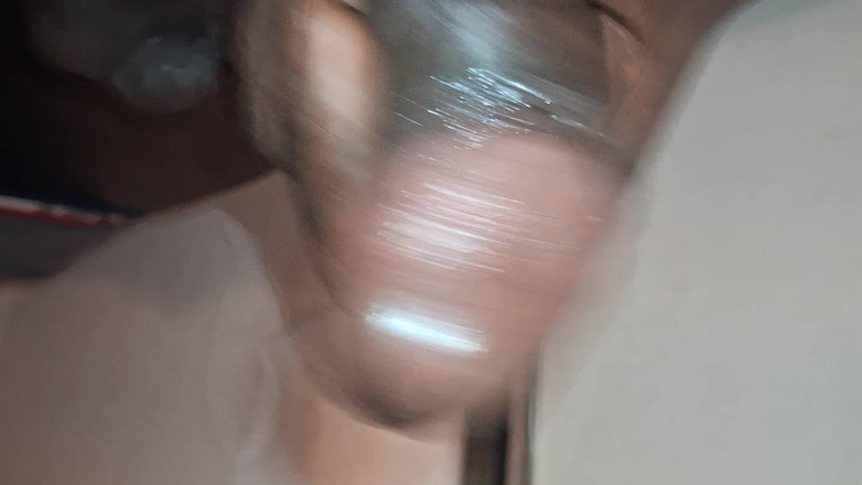 Chocolate Meat Stick: Close up Jerking Juicy BBC