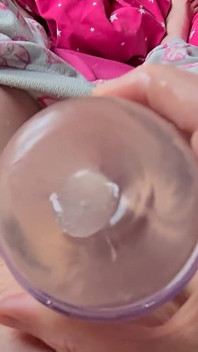 Cumming up Close Clear Onahole Leaky