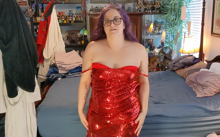 Always Fun No Pants: Hotwife Dances and Strips in Red Dress!