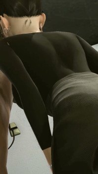 Banheiro masculino. Mulher asiática queria engolir o pau preto grande de um estranho no banheiro depois de urinar. Vazio41