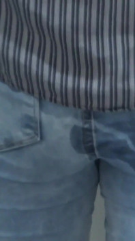 I Found My Stepson Jerking off and I Let Him Cum on My Ass with My Jeans on