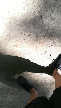 Equilibrio al aire libre en pantimedias