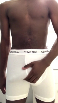 Wanking my big black cock cumshot