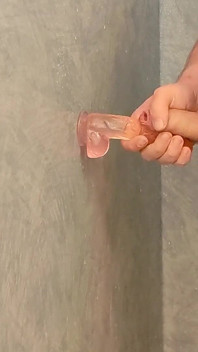 Dildo Blowjob in Shower