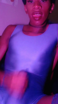 Aj180 Cums Through Her Clothes in Purple Dream Spandex