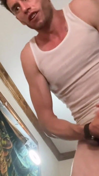 Jerk off Camera on Floor Facing off Captain Stance Big Bust