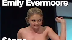 Emily Evermoore strips on stage & pees