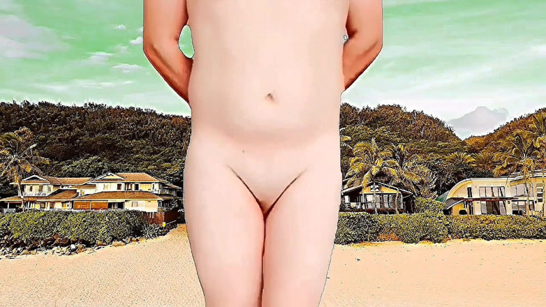 Kitty_Cross: 恥ずかしそうに微笑みながら横に横たわる可愛いシーメール