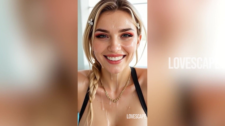 Lovescape: Hot Blonde by the Pool Double-teamed &amp; BBC Walił