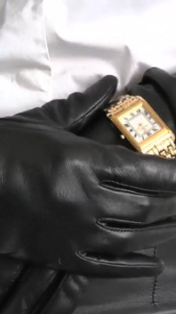 Essayage de montres diverses, fétiche de montre-bracelet, gants longs en cuir noir, coaching masturbatoire Victoria Valente