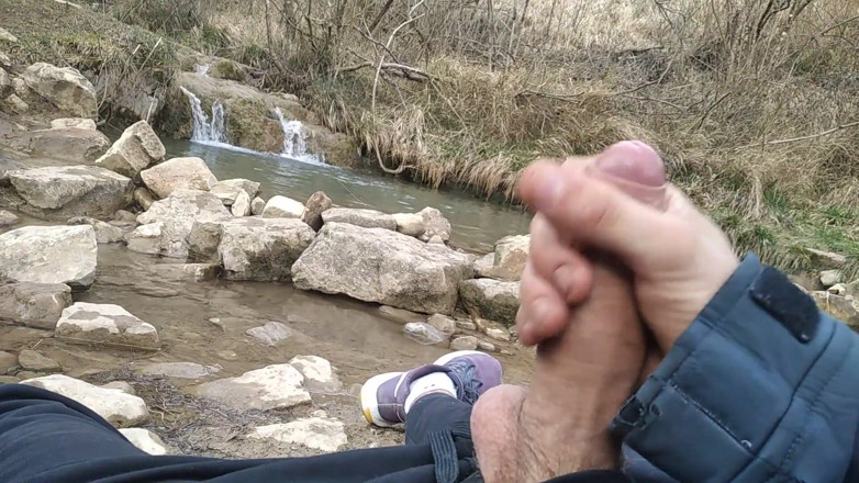 Elvissc: Uncut Big Fat Cock Hiker Unloads His Thick Cumshot in...