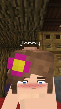 Minecraft Мод Jenny трахает Jenny в киску и получает минет
