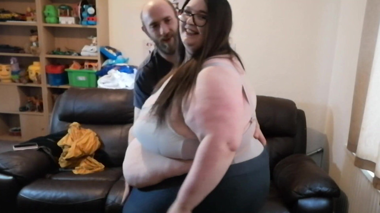SSBBWLadyBrads: SSBBW bely i niewolnik podnieśli i podnieśli boginię tłuszczu