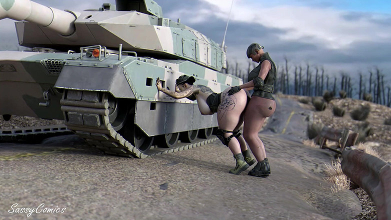 Sassy Comics Trans: Comando在战区前线的第一人称视角肛交 - sassycomics