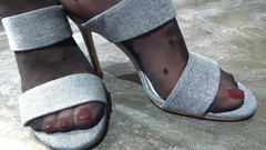 AnnaBUST: Trying on Sandals on Fetish Feet