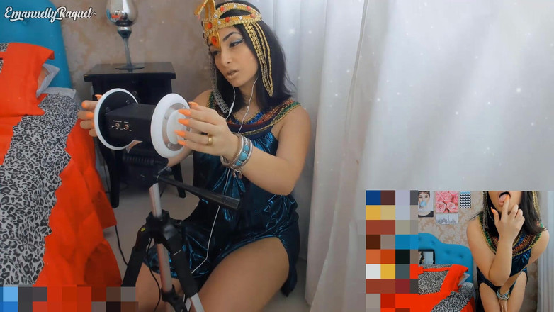 Emanuelly Raquel: クレオパトラのコスプレ Asmr 激しいフェラチオとセックスマシーンでファック