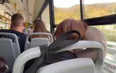 A Stranger Girl Jerked off and Sucked My Dick a Bus Full of People