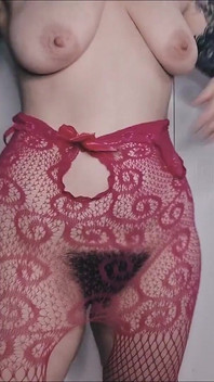 無修正ボディストッキング試着