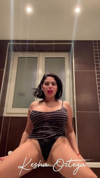 Smoking Hot Brunette Kesha Ortega Gets Nasty in a Dildo Session!