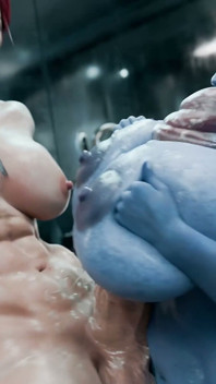 Excitată Futa Liara o fute pe roșcată Femshep după duș - 3 ejaculări 3D