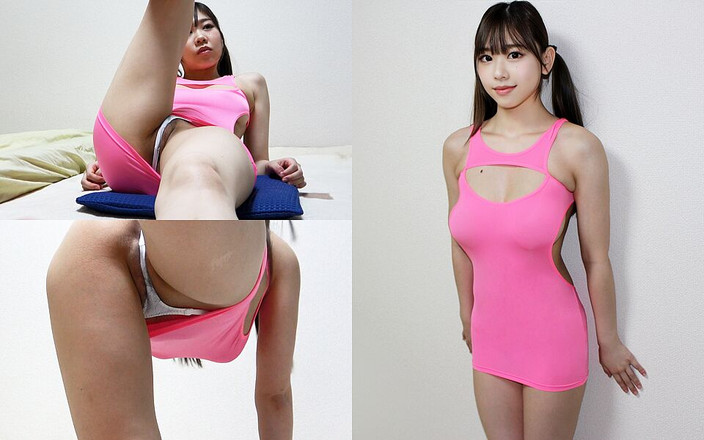 Gals apartment: 日本の女の子専用アパート、巨乳女の子のセクシーなミニドレスとマイクロTバックパンティウェッジからかいエクササイズ