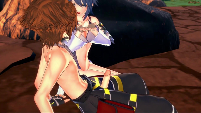 Hentai Smash: Aqua gives Sora a blowjob before getting fucked doggystyle, lets...