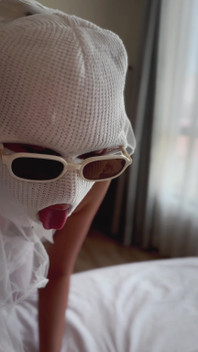 White Masked Bride Ass up Doggy Tease