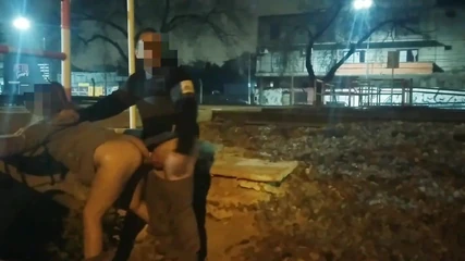 Girl Flashing Naked in the Street Fucking in Public Voyeurs and Caught by the Police