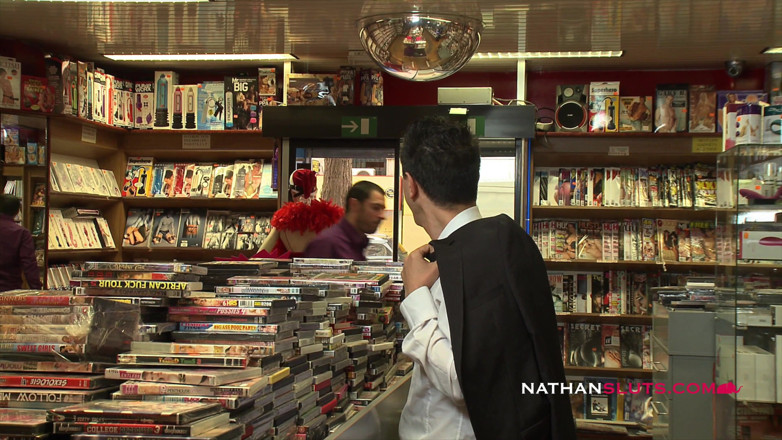 Nathansluts: Naughty Milf shoplifter Caroline De Jaie caught red-handed &amp; DP-ed by...