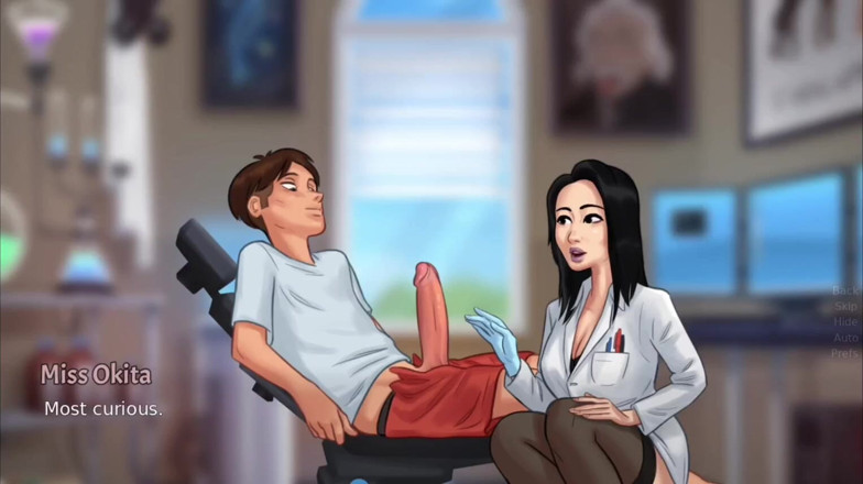 Xr Gamer: Miss Okita ตรวจสอบ Anon เพื่อหาความผิดปกติในกางเกงของเขา - เล่นเกม Saga ในฤดูร้อน
