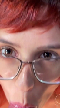 Skilled Close-up Blowjob with Big Cum in My Mouth