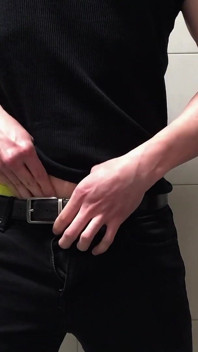 Me Jerking in the Bathroom. Big Cumshot.