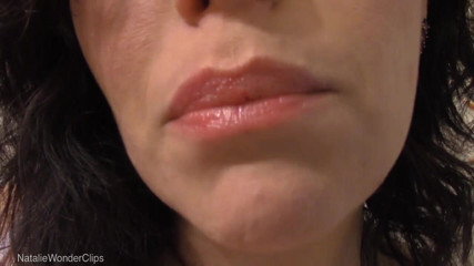 Natalie Wonder: Glossy lips so wet & juicy - dirty talking lips tease