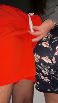 She Gets Her Panties Wet Touching a Stranger's Cock, and They Fuck Right There.