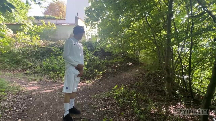 German Turk 19 Years Old Jerks off at the Castle in Bavaria (GAYheim)