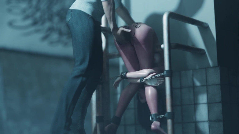 Velvixian 3D: Ada Wong бондаж у ванній кімнаті