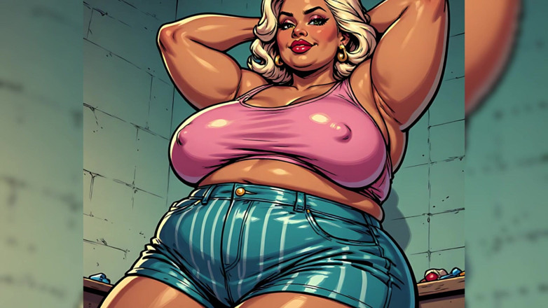 AI Porn: Arte bbw paffuta