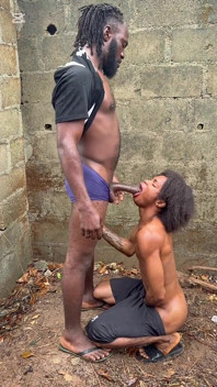 Big Black Nigerian Cock on Public