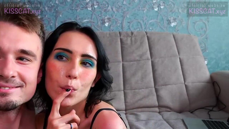 KissCat: Hot babe Kiss Cat fucks in doggy with hot moans /...
