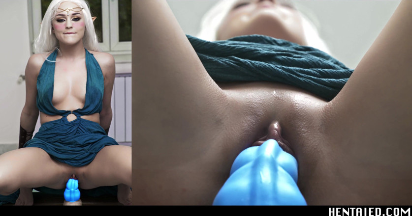 Hentaied: Real life hentai - Elf milks everywhere while fucking a big...
