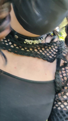 Walking in a Park Dressed Like a Slut and a Huge Cumshot