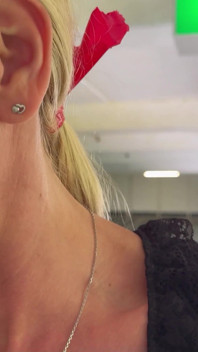Horny Blonde in Fuckme Jeans Lets Stranger in the Ass in the Parking Garage