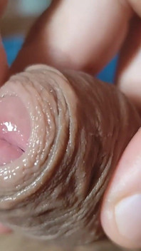 Straight Grandpa Pumping His Strong Cock Full of Pre Cum.