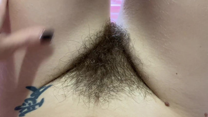 Cuteblonde666: Peluda buceta grande clitóris closeup