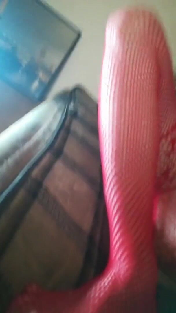 MILF in Red Bodystocking Masturbating (Pavli)