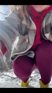 El invierno volvió repentinamente y cayó mucha nieve, así que tuvimos que escribir directamente en él