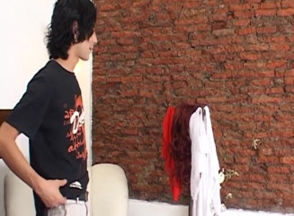 Bareback TV: Sexy crossdresser takes hard cock