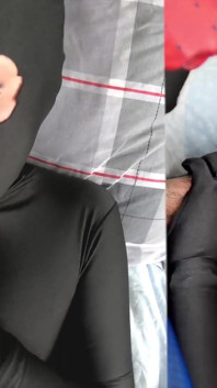 Natacha guapa in vollem schwarzen zentai lycra-blowjob